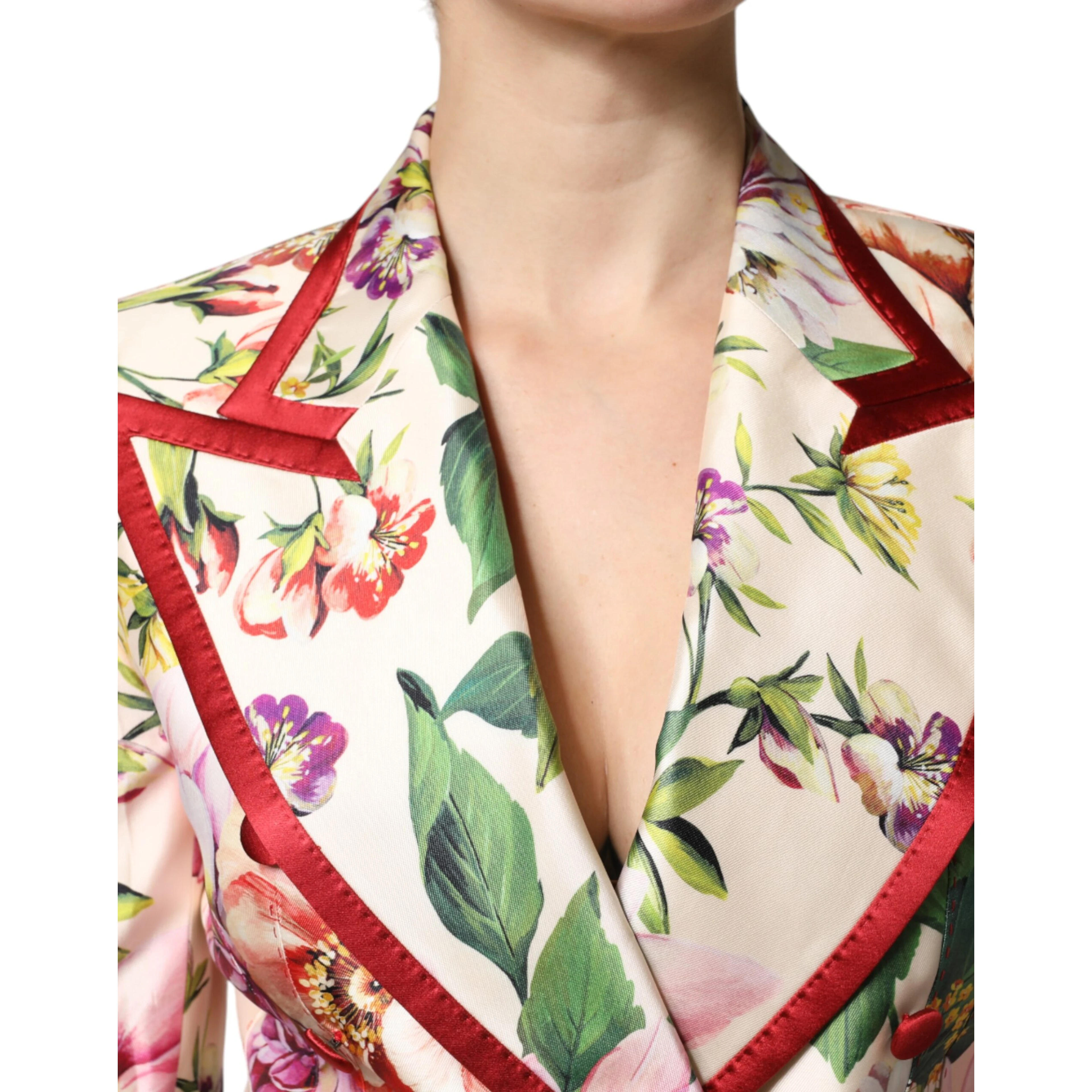 Multicolor Floral Double Breasted Jacket