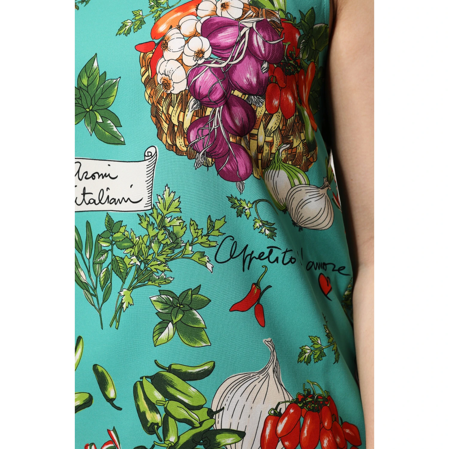 Multicolor Floral Silk Sleeveless Tank Top