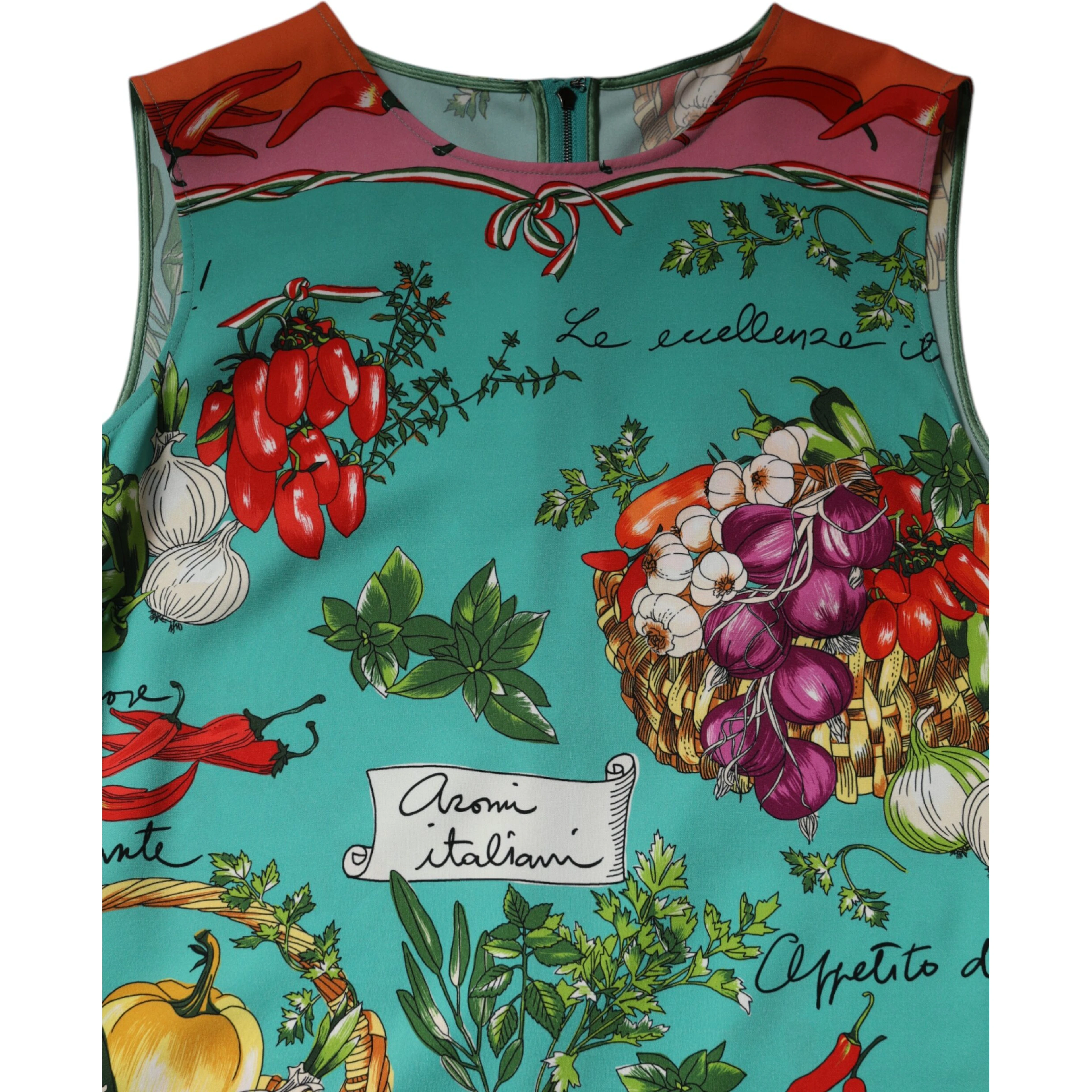 Multicolor Floral Silk Sleeveless Tank Top