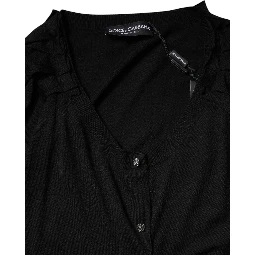 Black Button Down Short Sleeve Blouse Top
