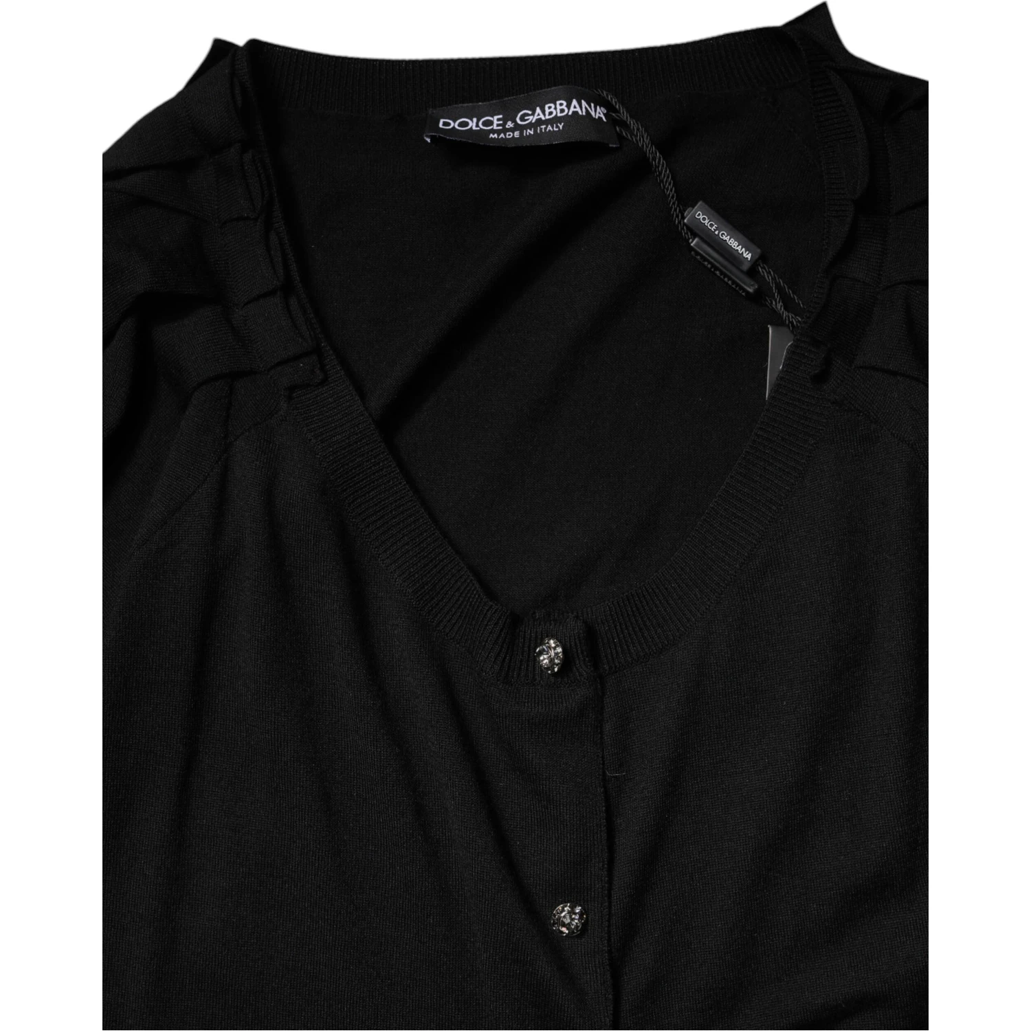 Black Button Down Short Sleeve Blouse Top