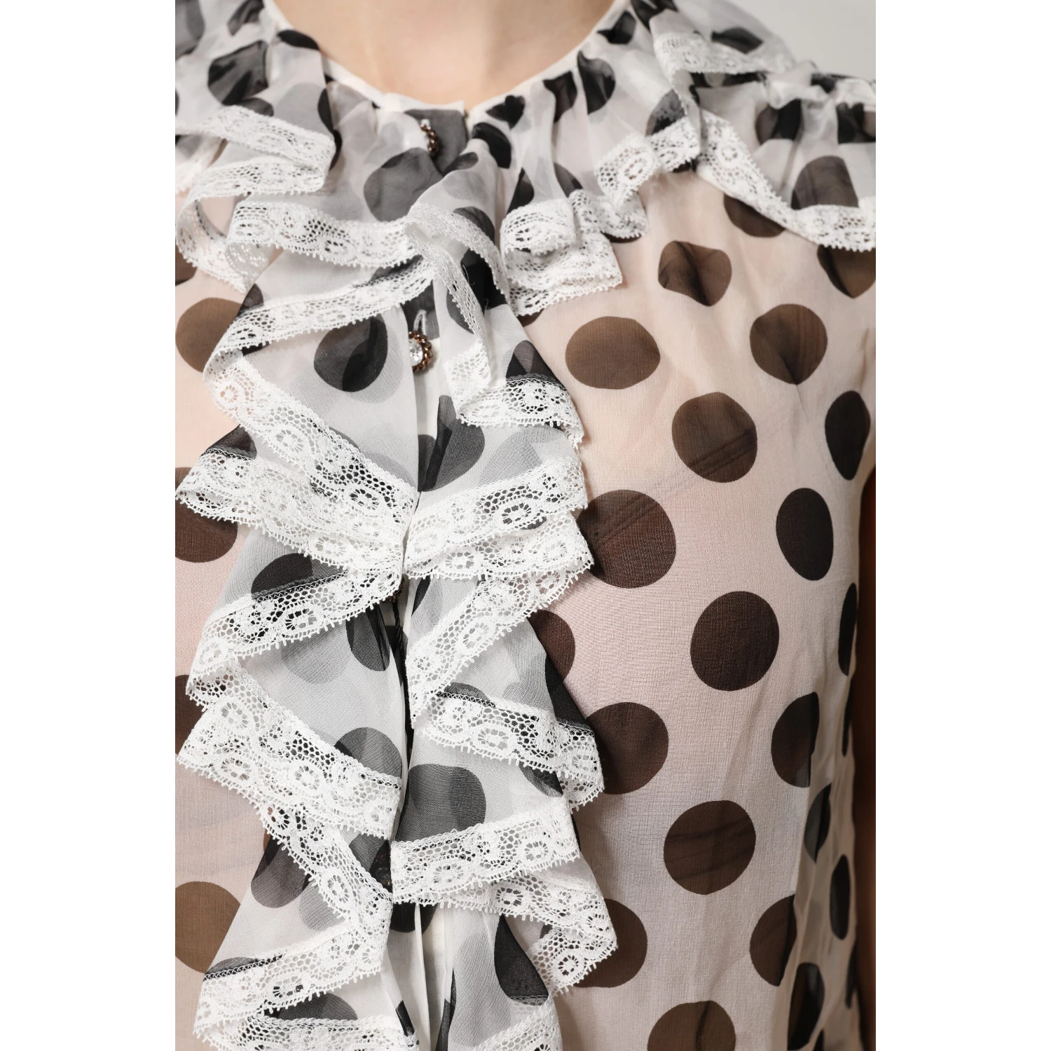 White Black Polka Dot Cotton Sleeveless Top