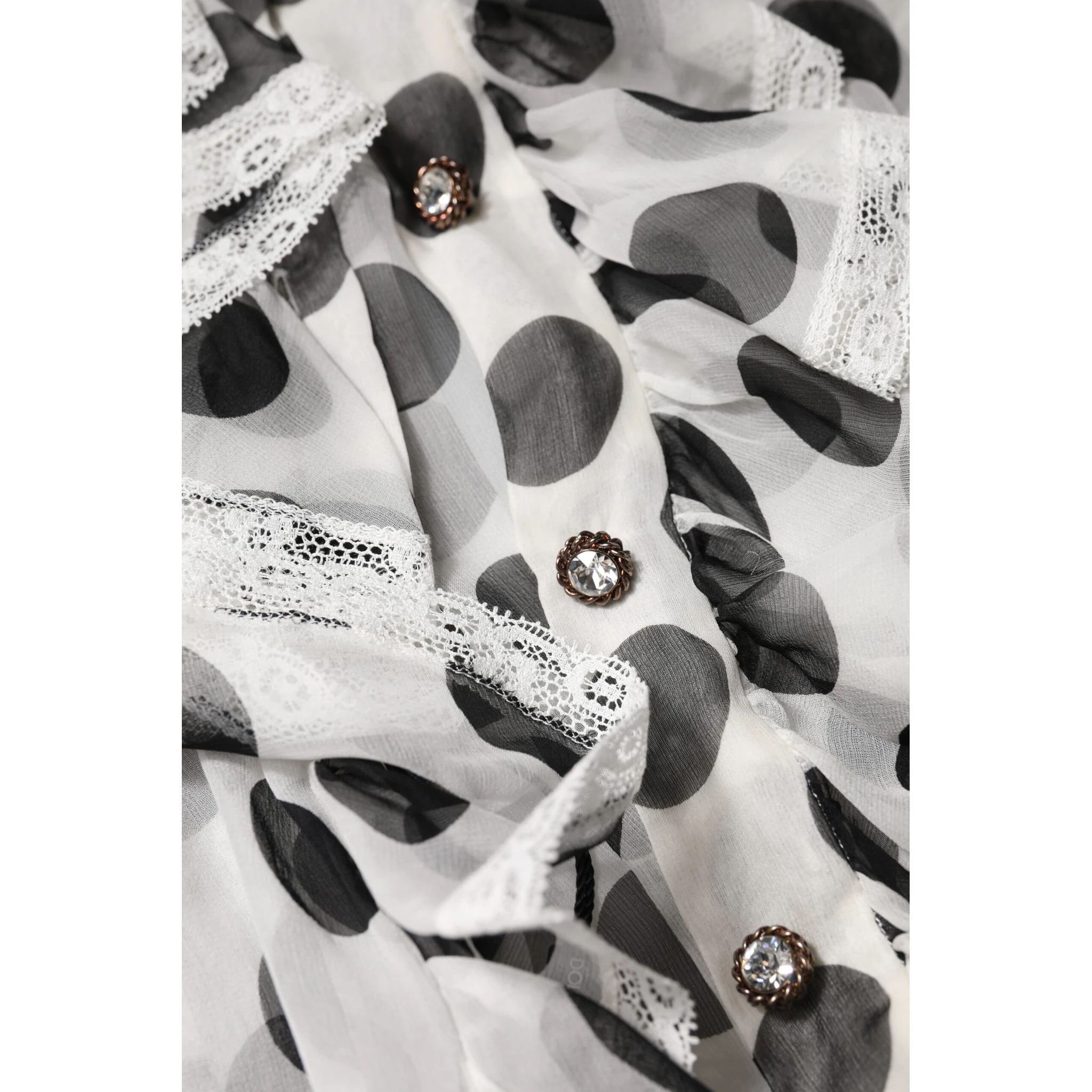 White Black Polka Dot Cotton Sleeveless Top