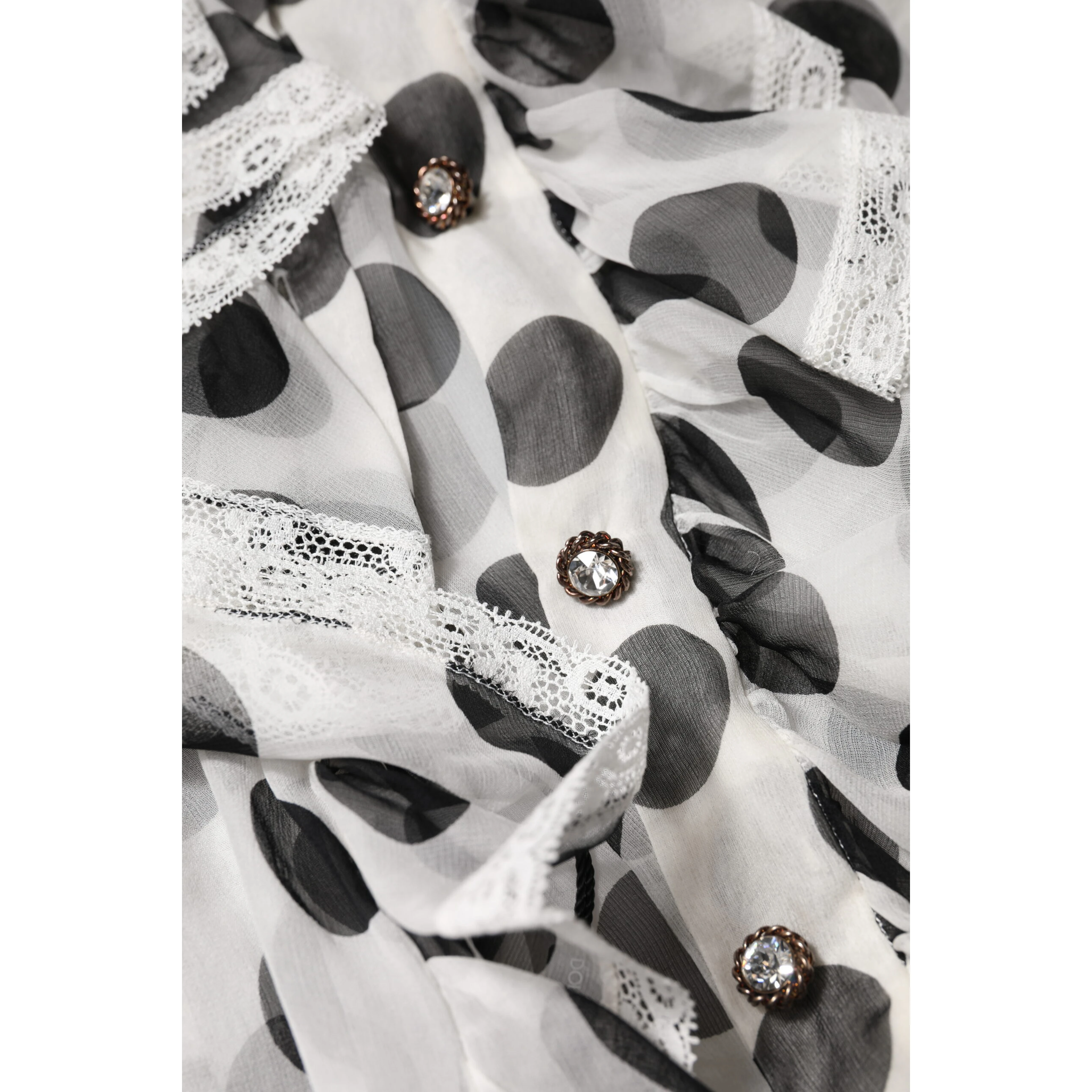 White Black Polka Dot Cotton Sleeveless Top