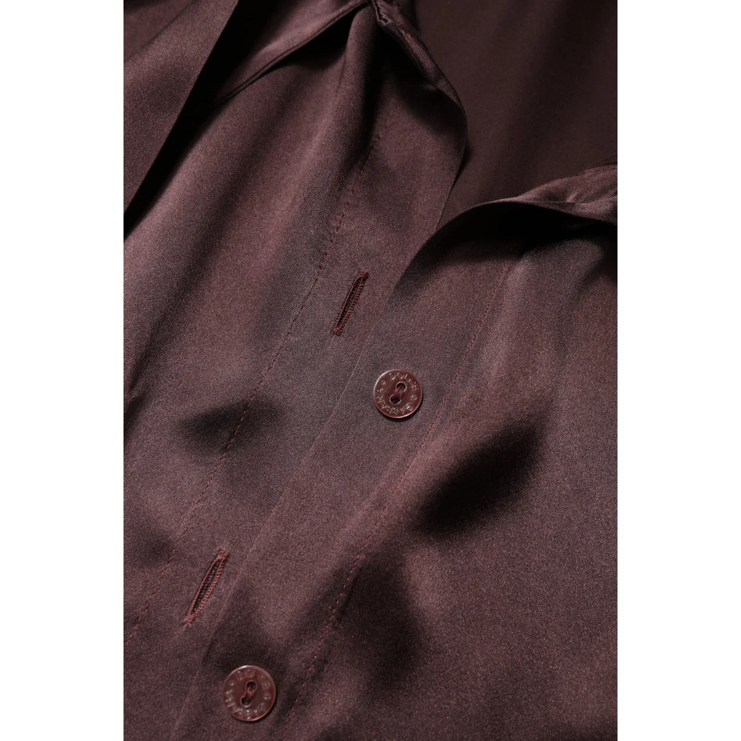 Brown Ascot Collar Long Sleeve Blouse Top