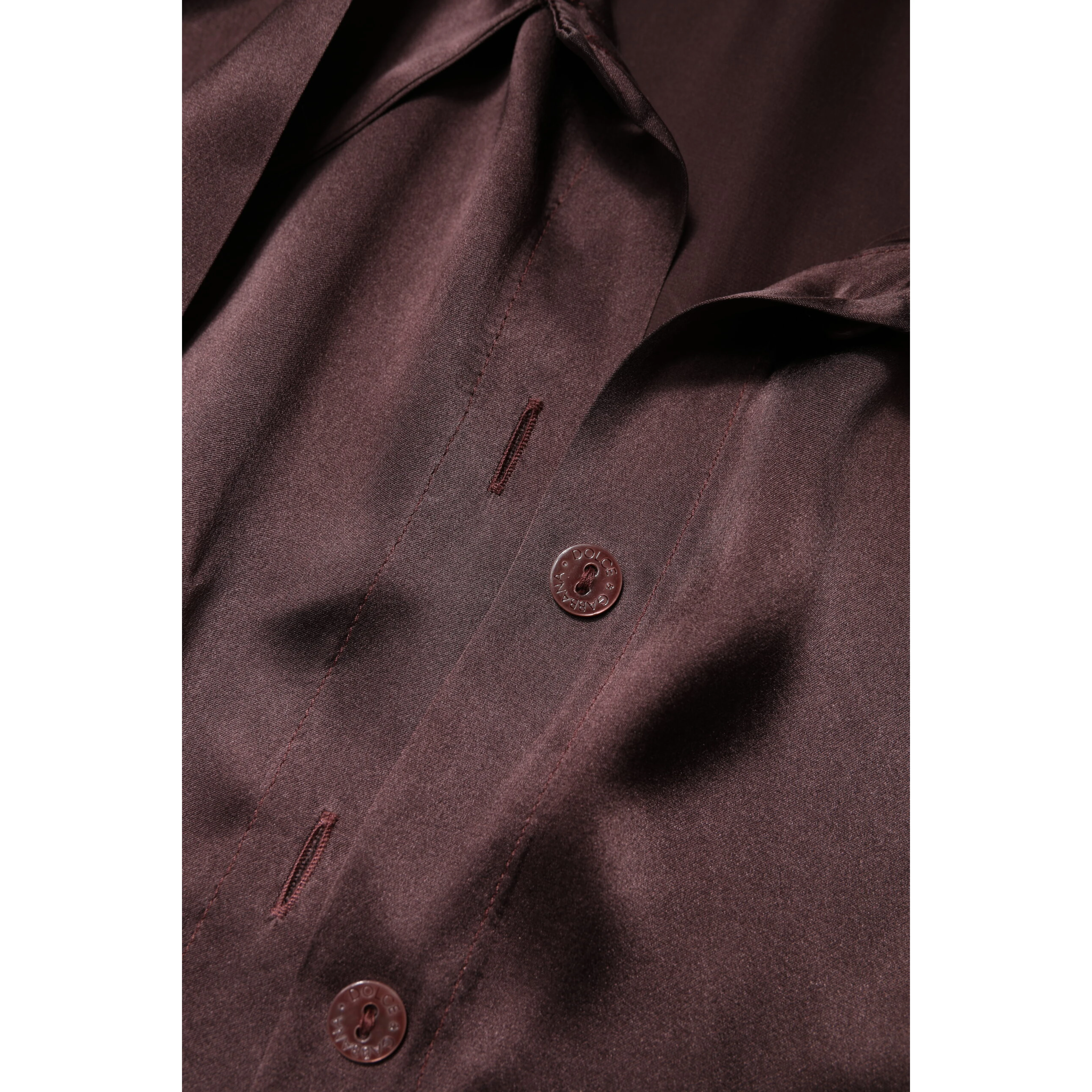 Brown Ascot Collar Long Sleeve Blouse Top