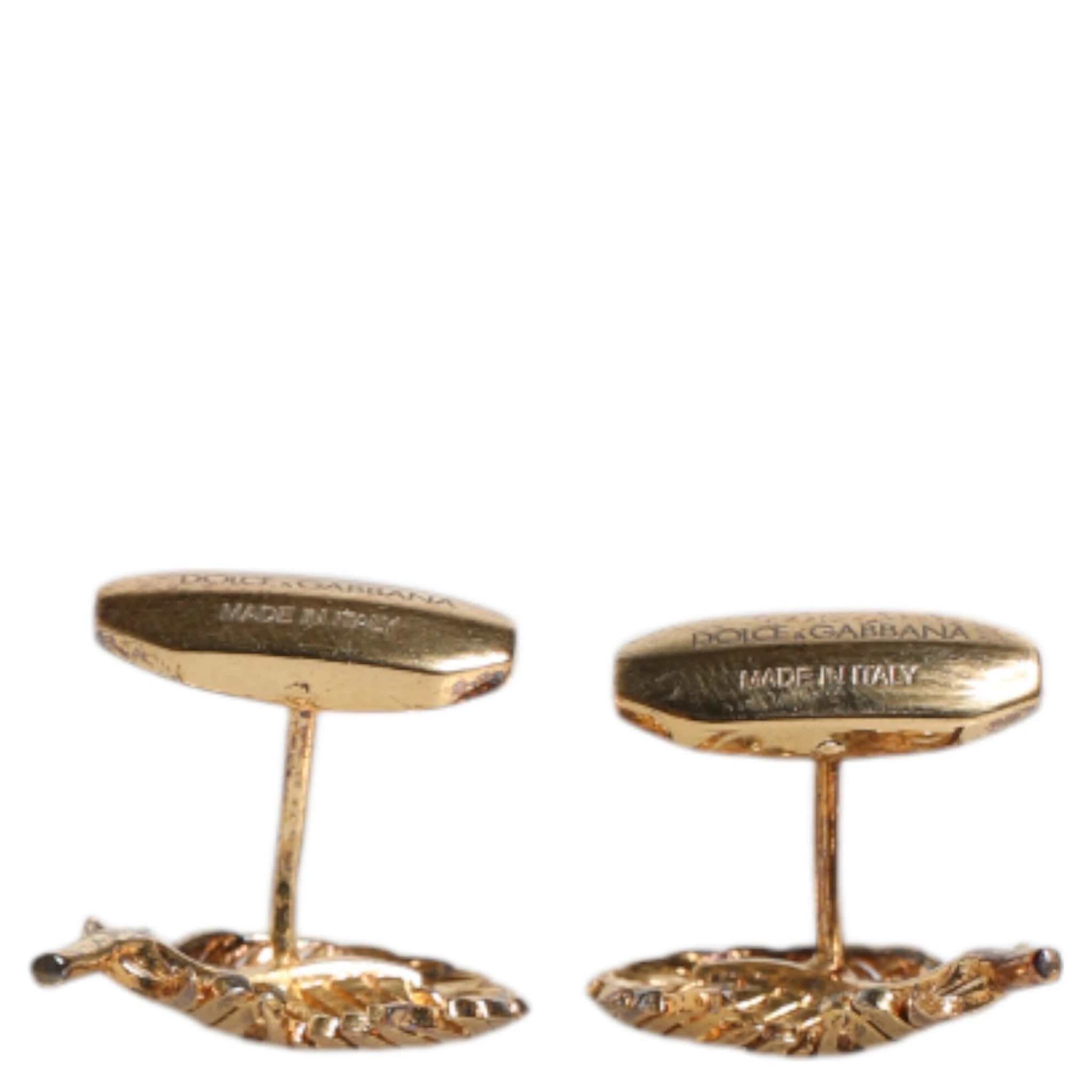 Gold 925 Sterling Silver Crystal Leaf Accessory Cufflink