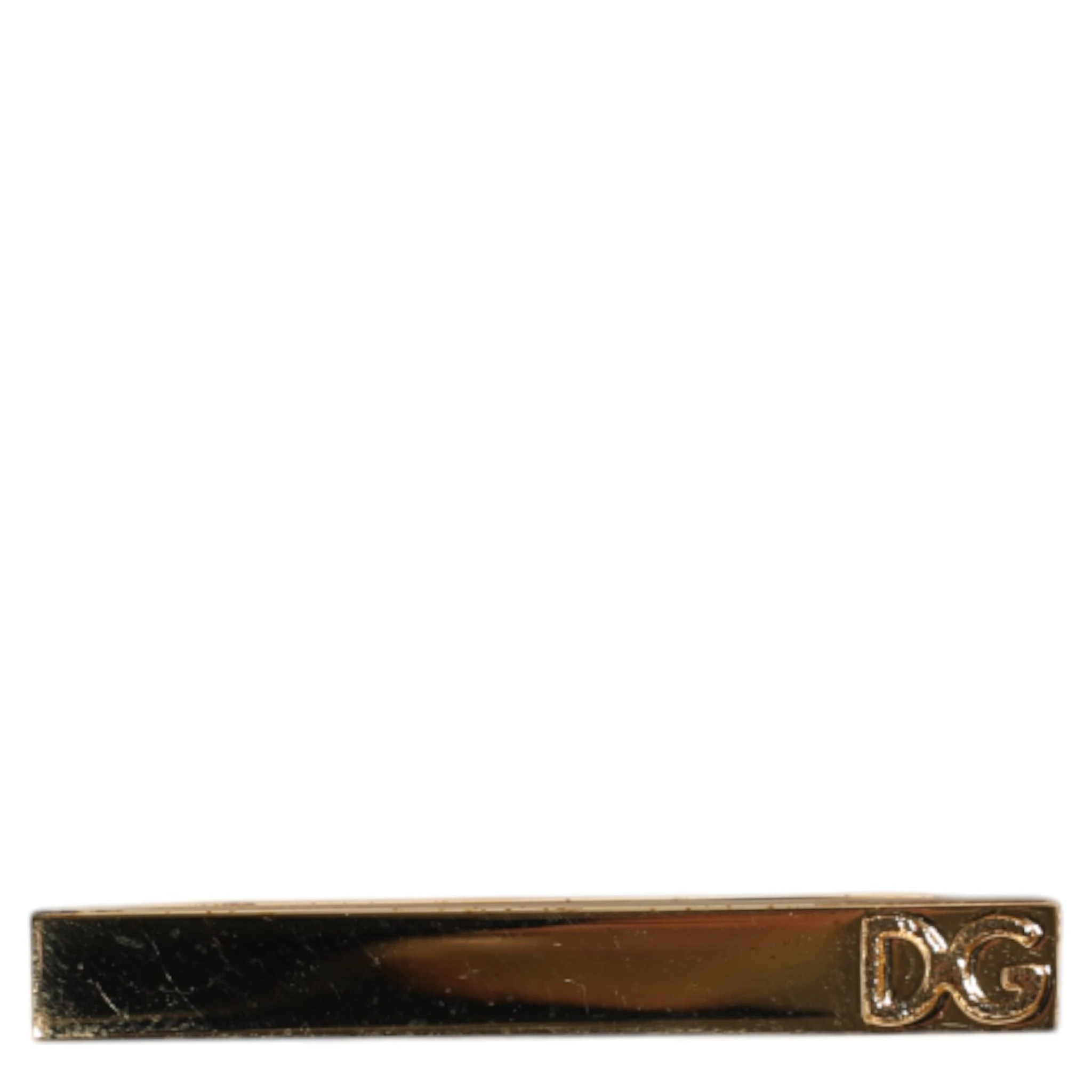 Gold Tone Brass Crystal Branded Accessory Tie Clip Bar