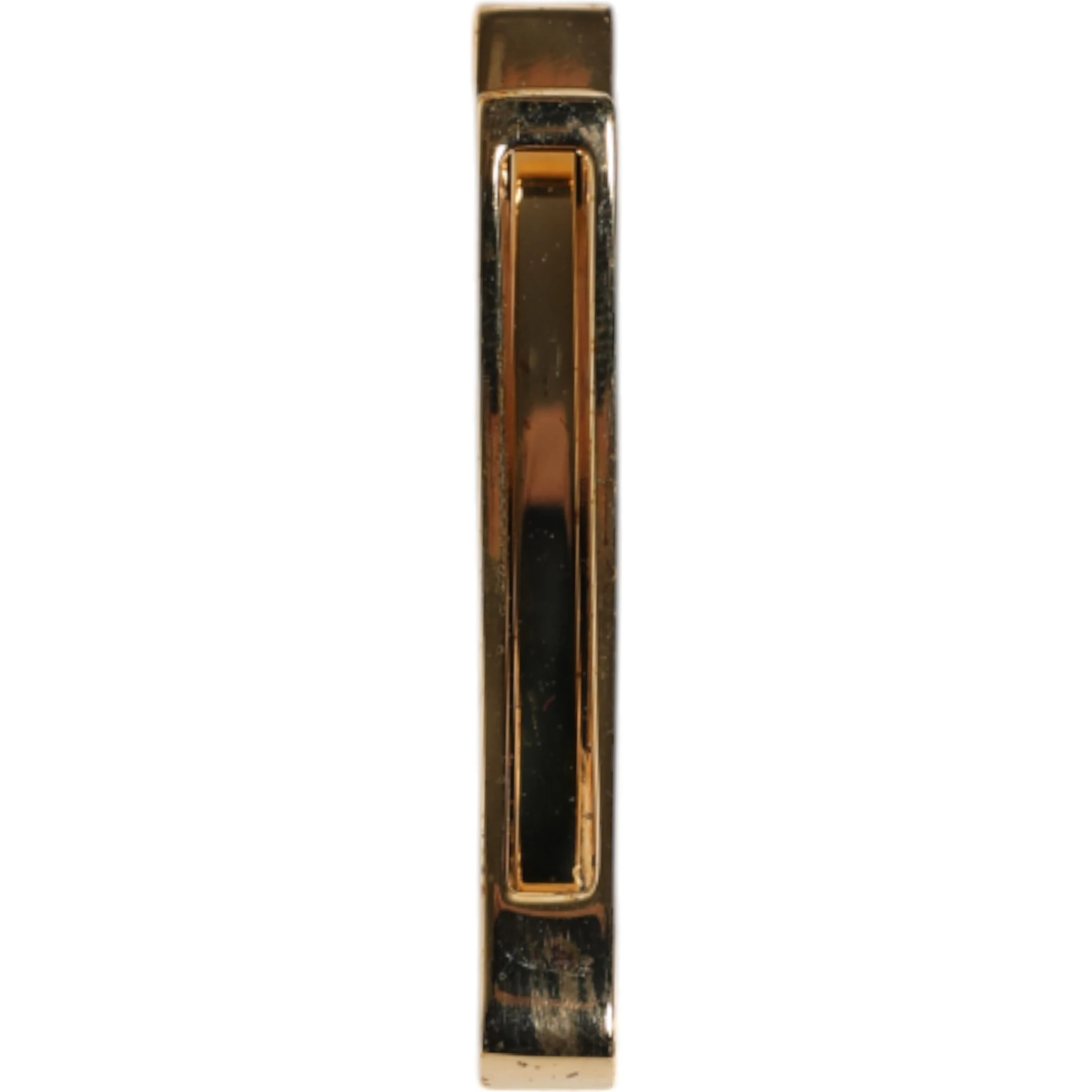 Gold Tone Brass Crystal Branded Accessory Tie Clip Bar