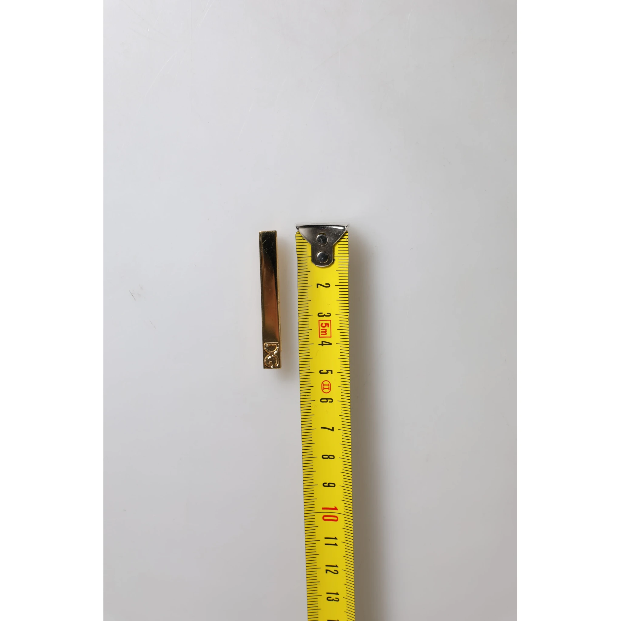 Gold Tone Brass Crystal Branded Accessory Tie Clip Bar