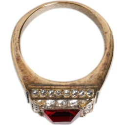 Gold Tone Sterling Silver 925 Crystals Ring