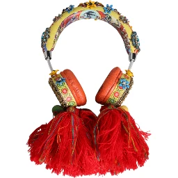 Multicolor Whimsical Tasseled Crystal Headset Headphones
