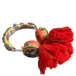 Multicolor Whimsical Tasseled Crystal Headset Headphones