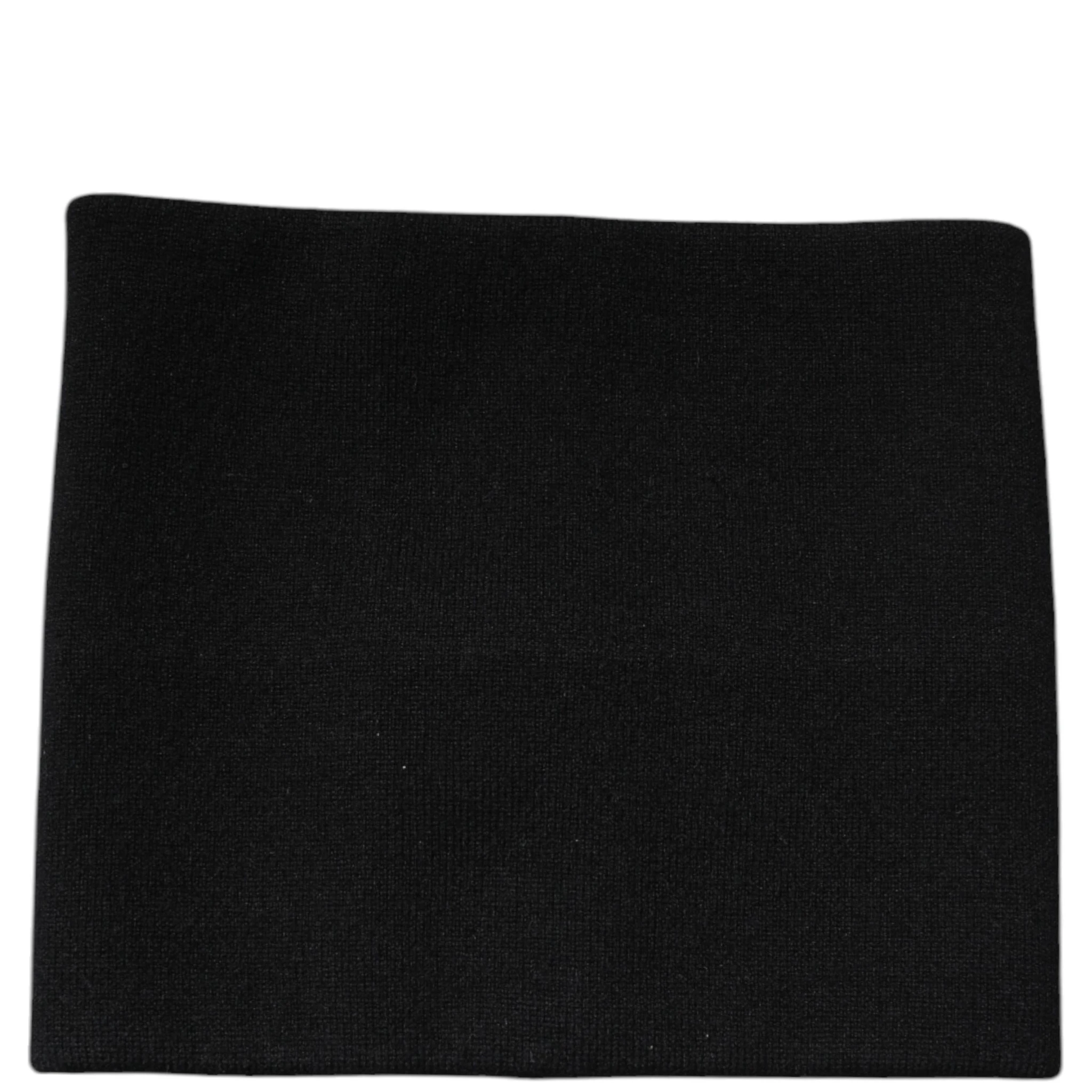 Black Cashmere Knitted Square Handkerchief Scarf