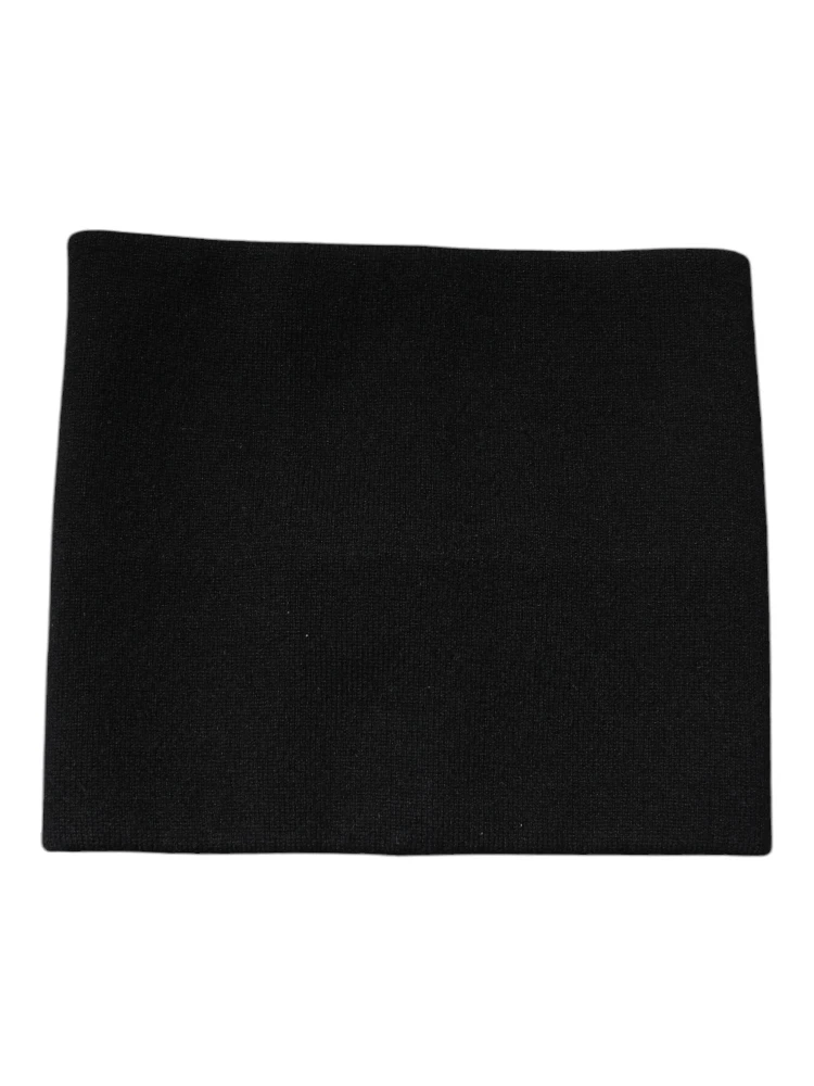 Black Cashmere Knitted Square Handkerchief Scarf alternative