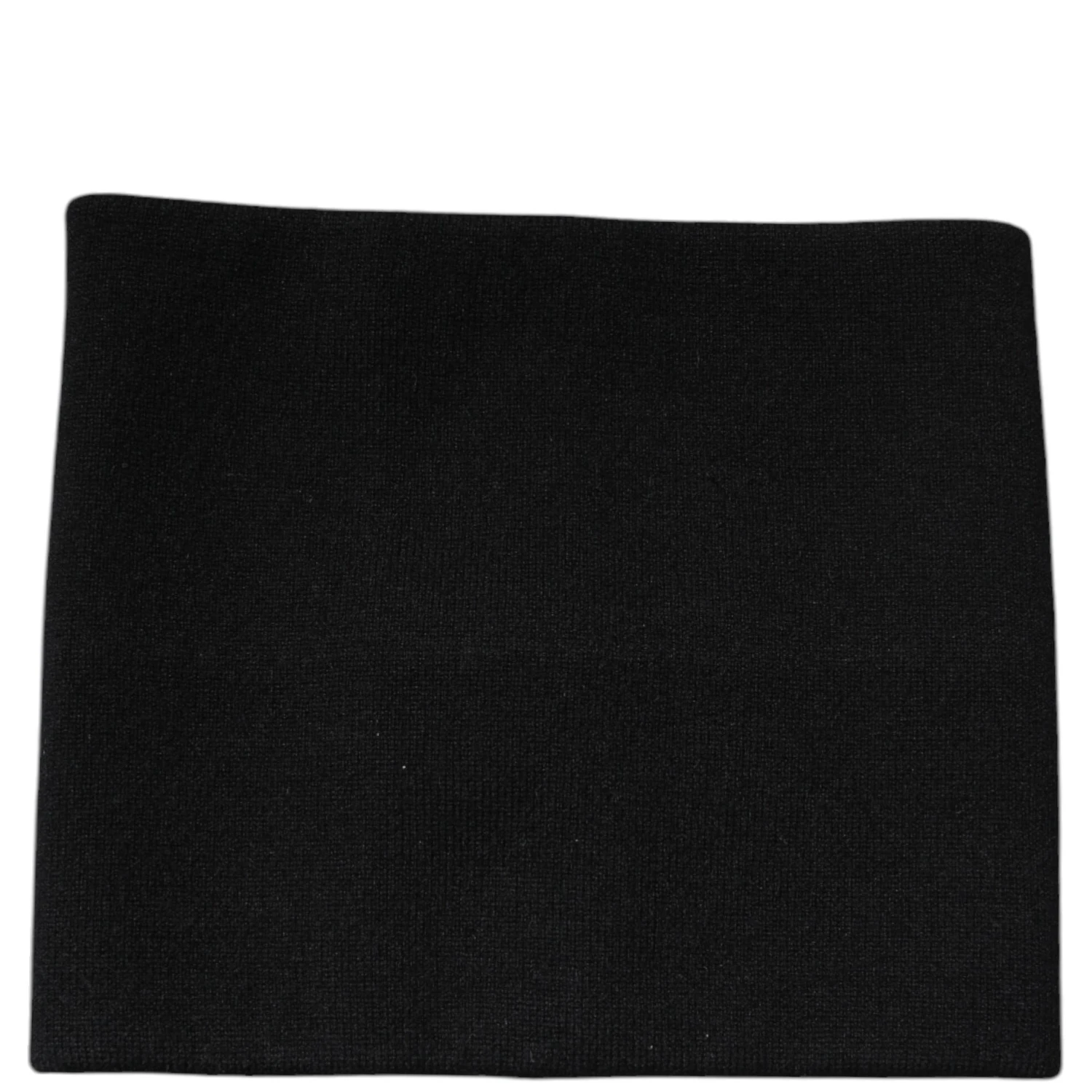 Black Cashmere Knitted Square Handkerchief Scarf