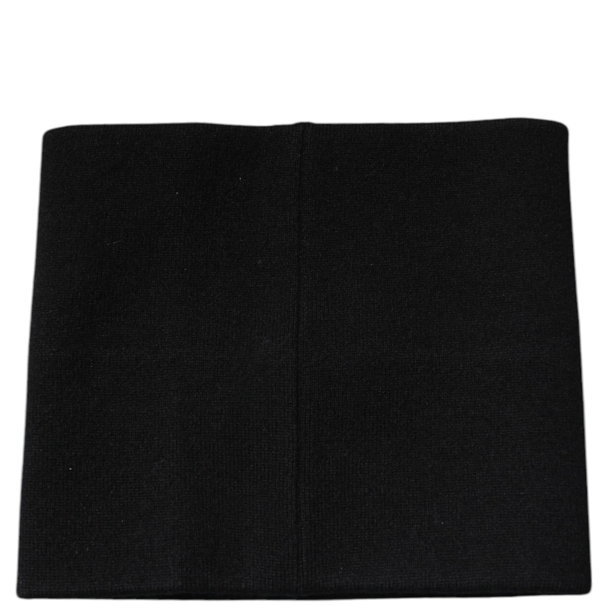 Black Cashmere Knitted Square Handkerchief Scarf