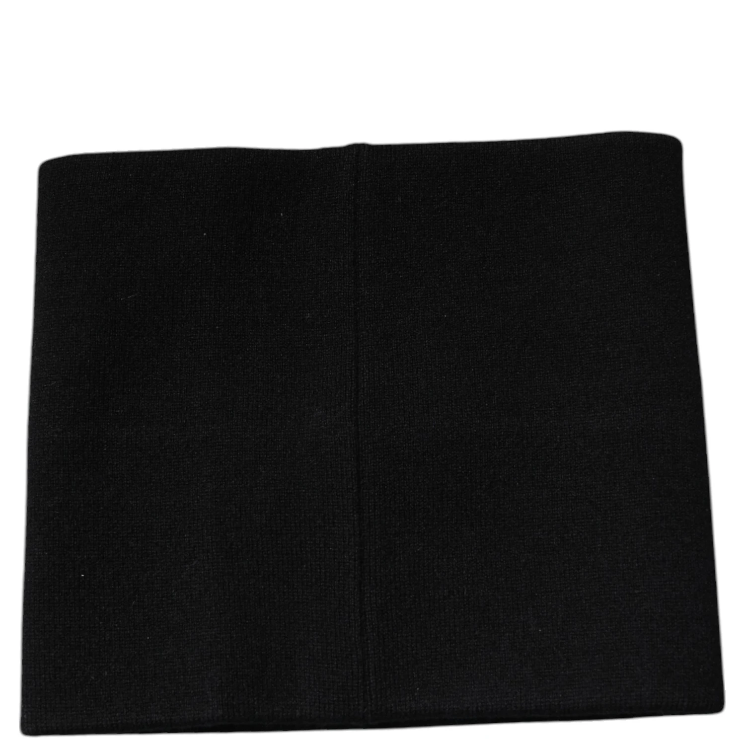 Black Cashmere Knitted Square Handkerchief Scarf