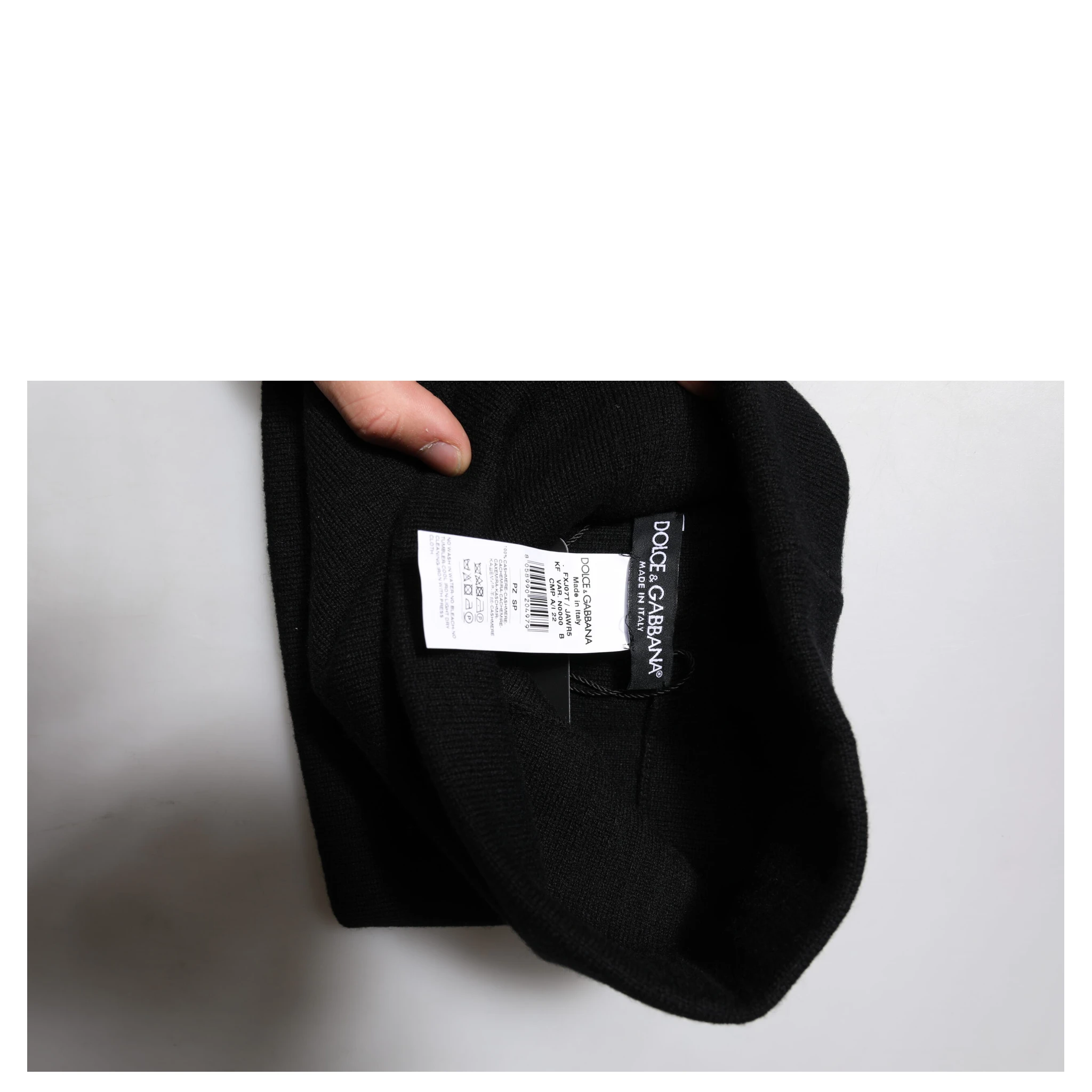 Black Cashmere Knitted Square Handkerchief Scarf