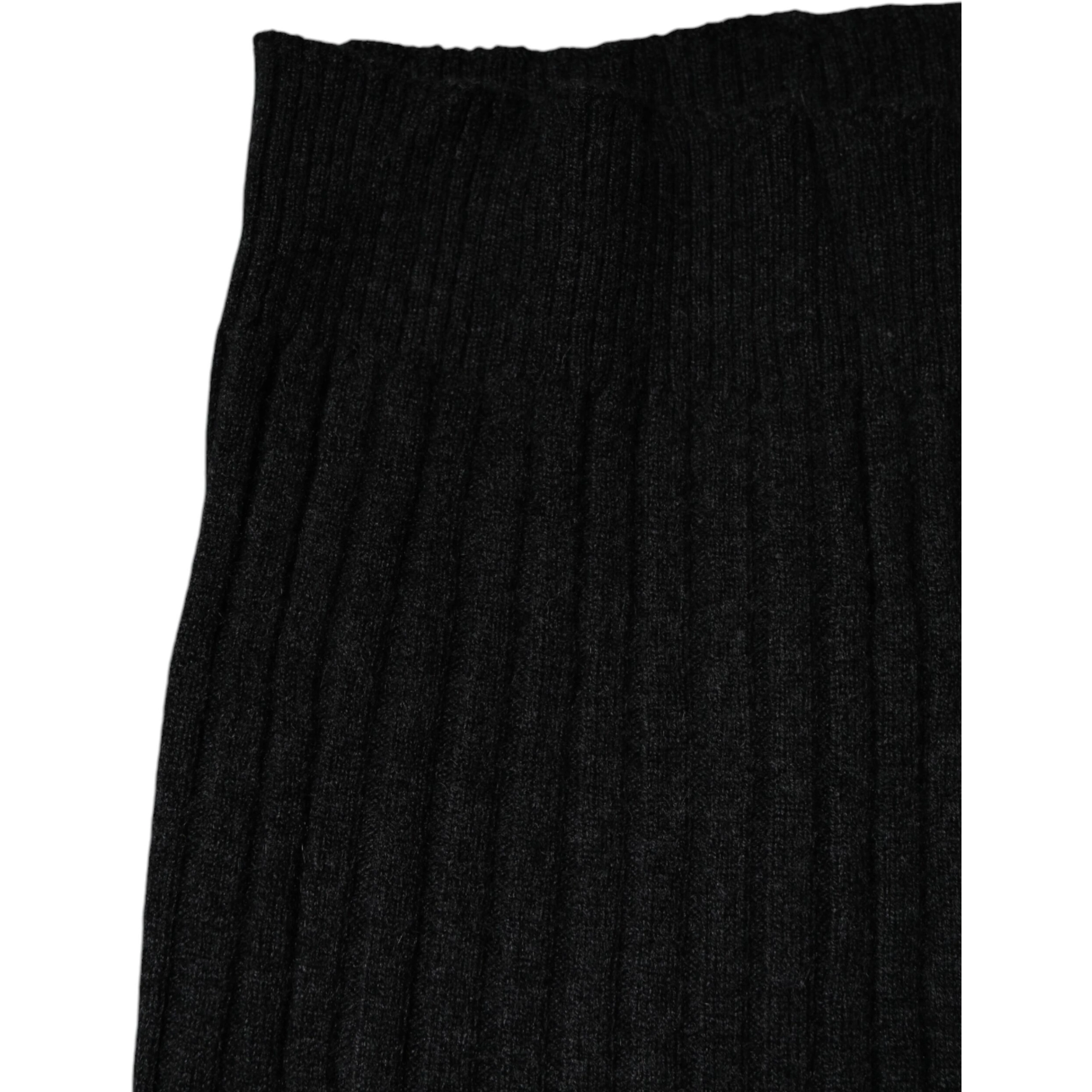 Black Cashmere Knitted Neck Warmer Foulard Scarf