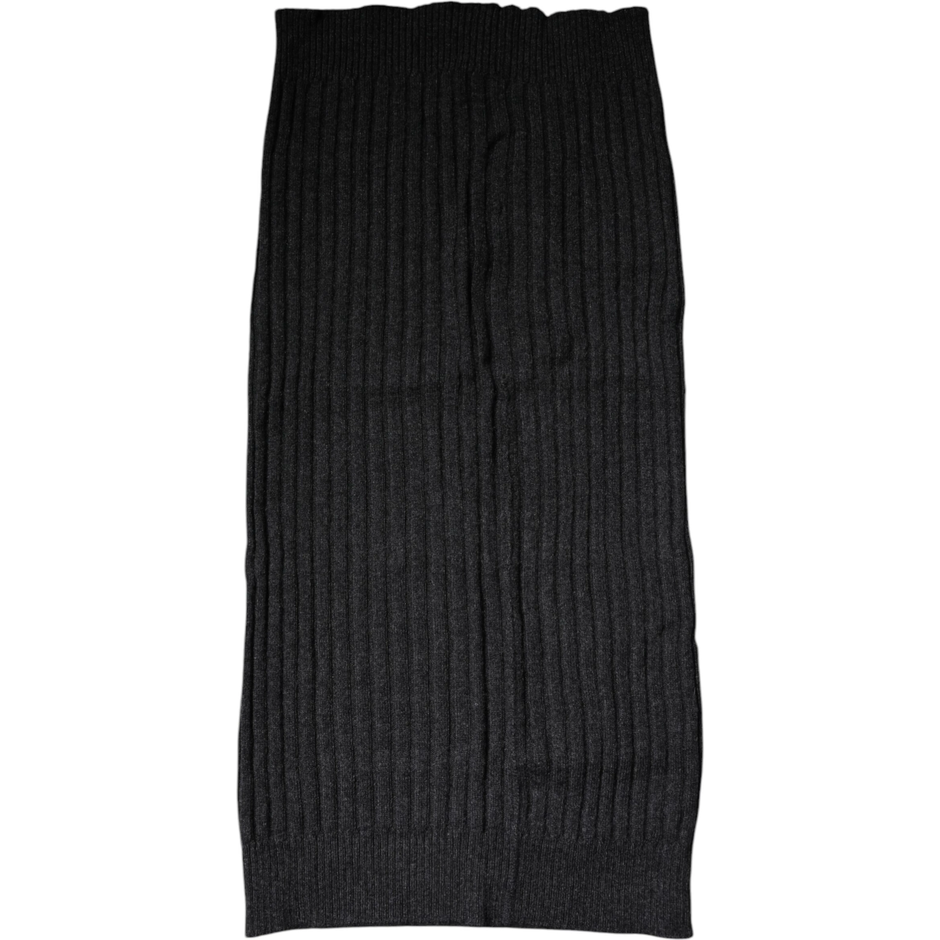 Black Cashmere Knitted Neck Warmer Foulard Scarf