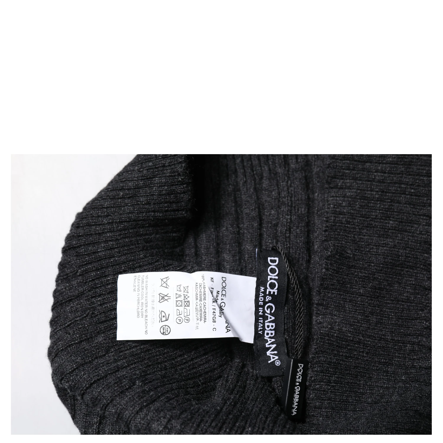 Black Cashmere Knitted Neck Warmer Foulard Scarf