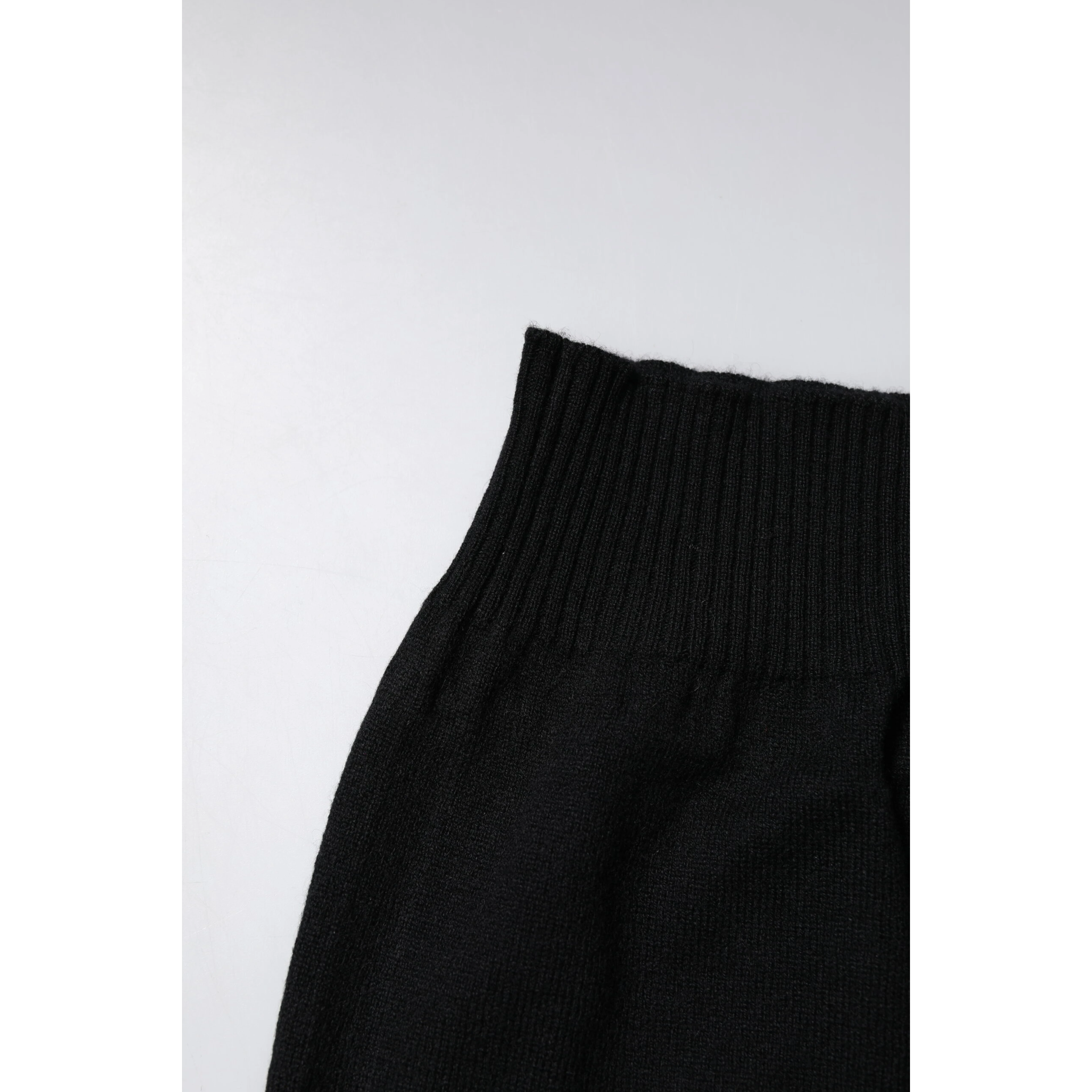 Black Cashmere Knitted Neck Warmer Foulard Scarf