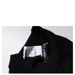 Black Cashmere Knitted Neck Warmer Foulard Scarf