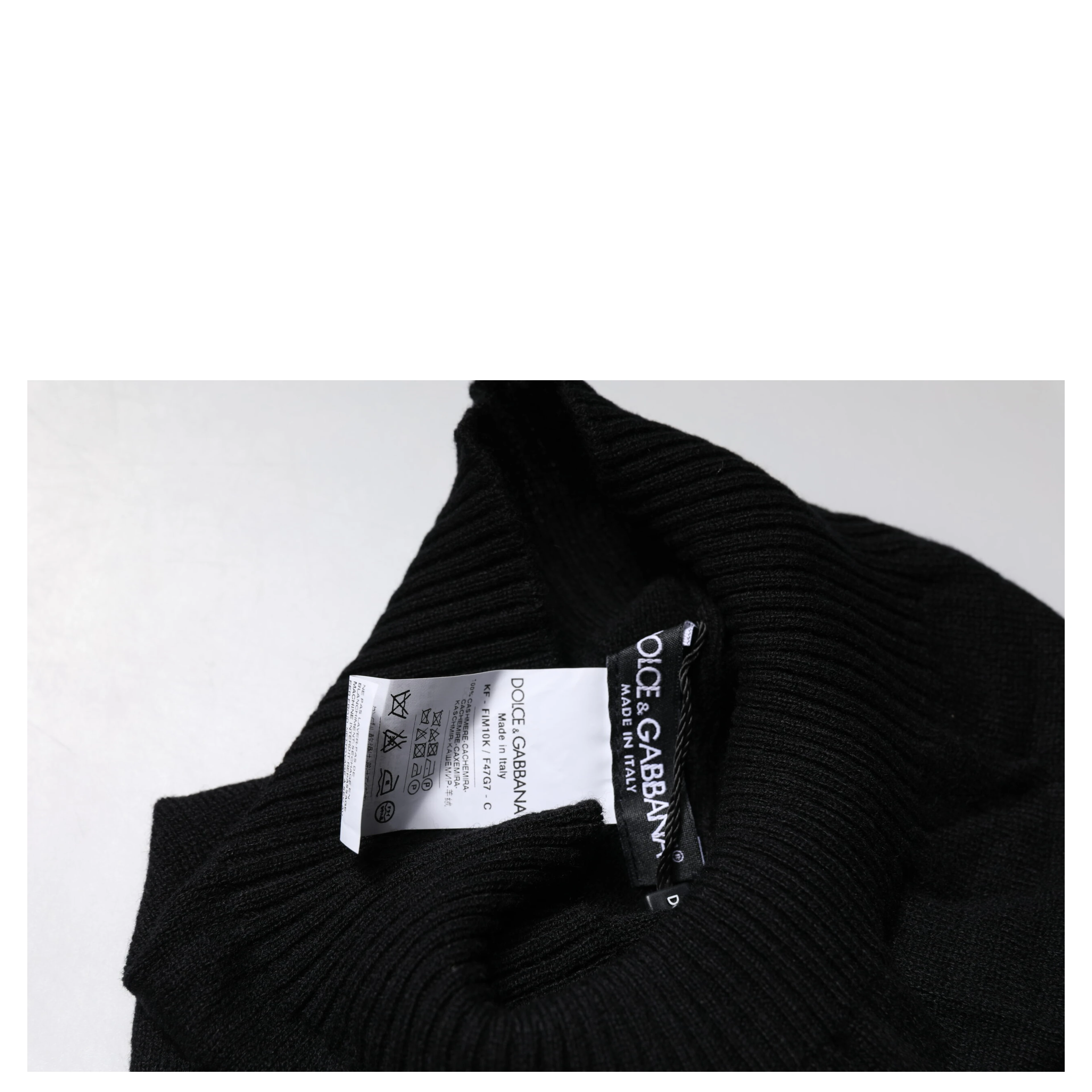 Black Cashmere Knitted Neck Warmer Foulard Scarf