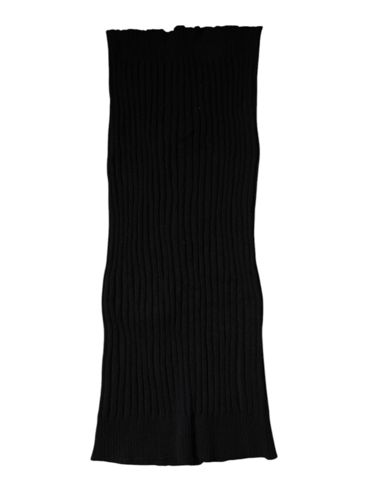 Black Cashmere Knitted Neck Warmer Foulard Scarf