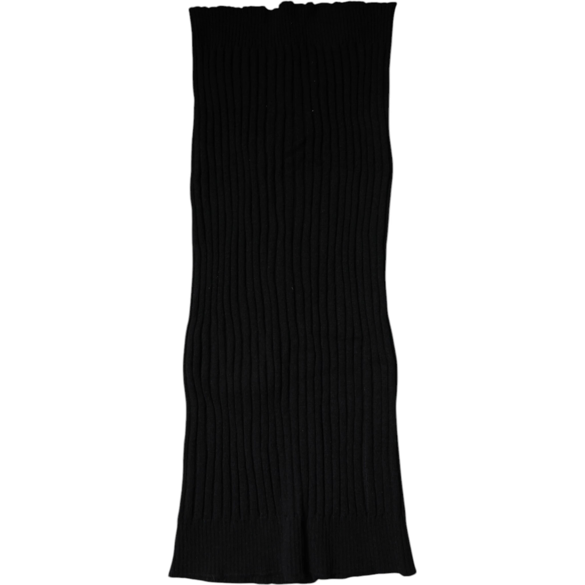 Black Cashmere Knitted Neck Warmer Foulard Scarf