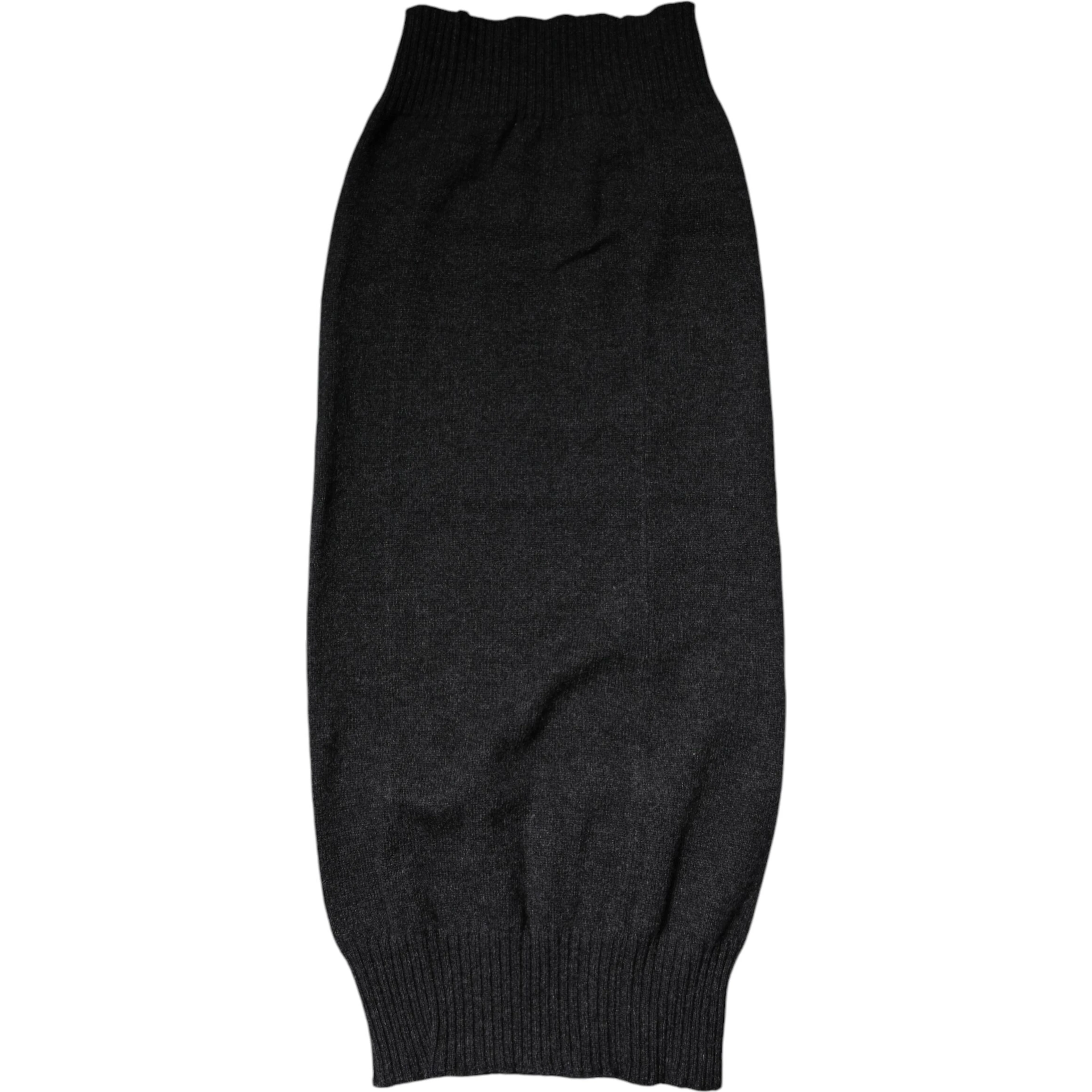 Black Cashmere Knitted Neck Warmer Foulard Scarf