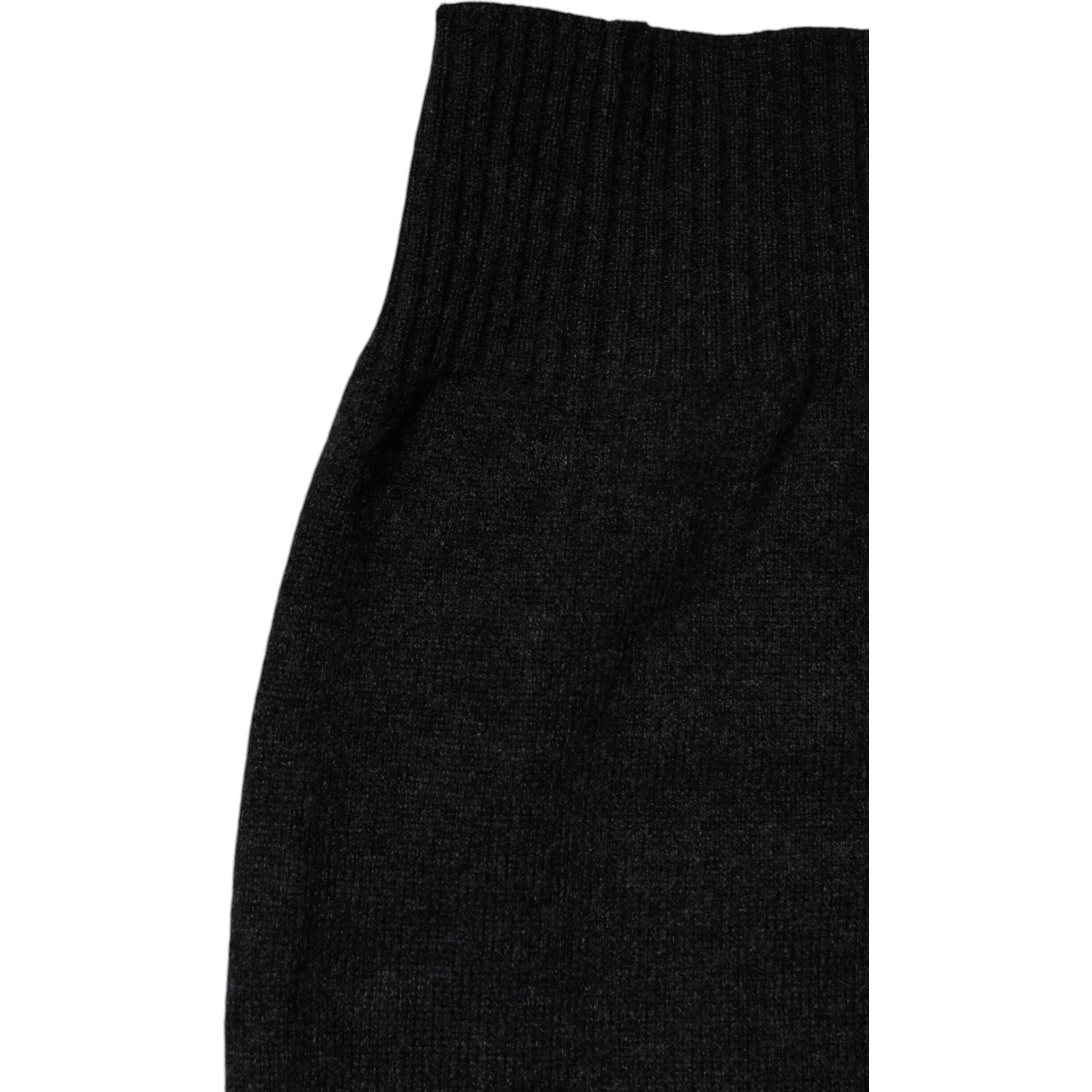 Black Cashmere Knitted Neck Warmer Foulard Scarf
