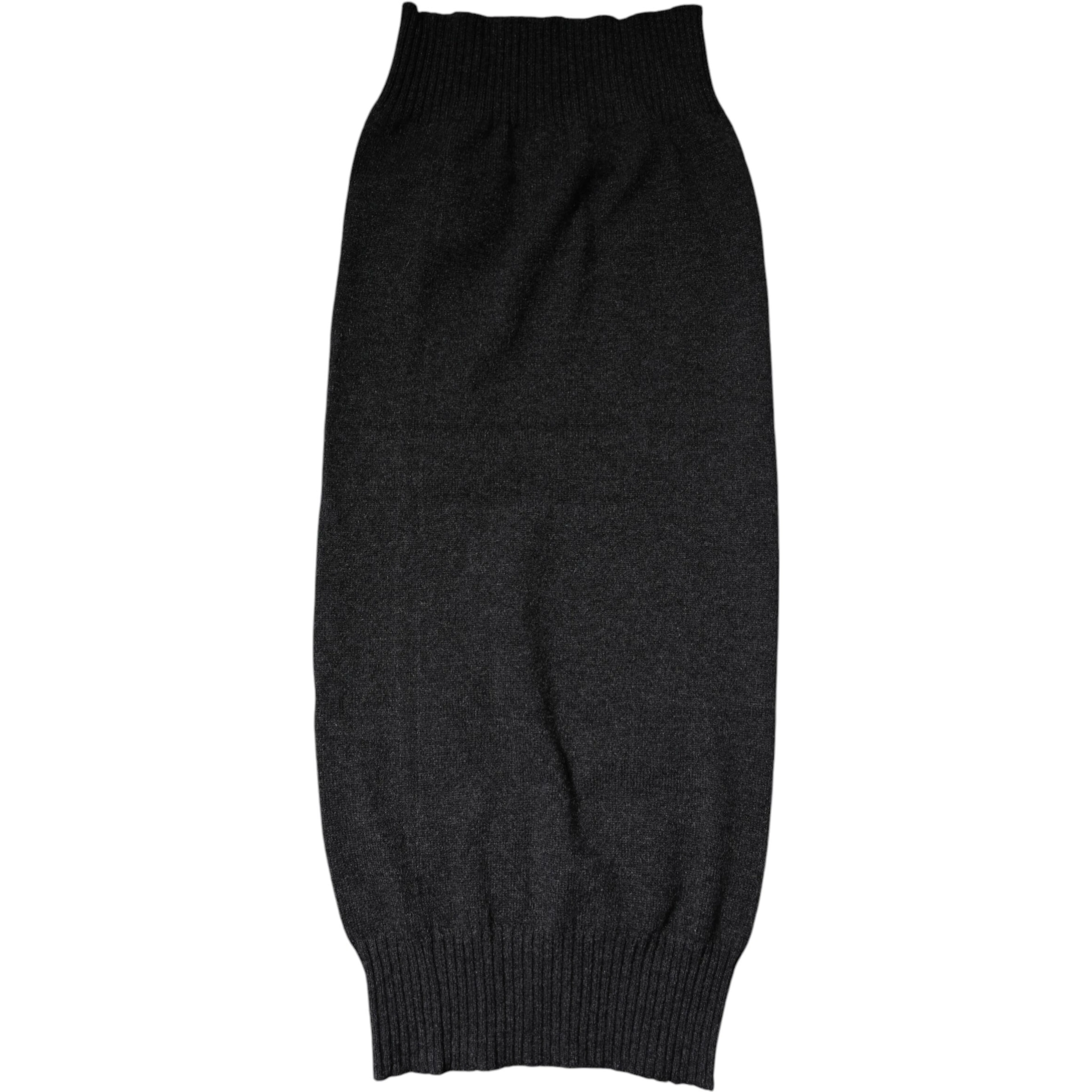 Black Cashmere Knitted Neck Warmer Foulard Scarf