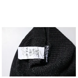 Black Cashmere Knitted Neck Warmer Foulard Scarf