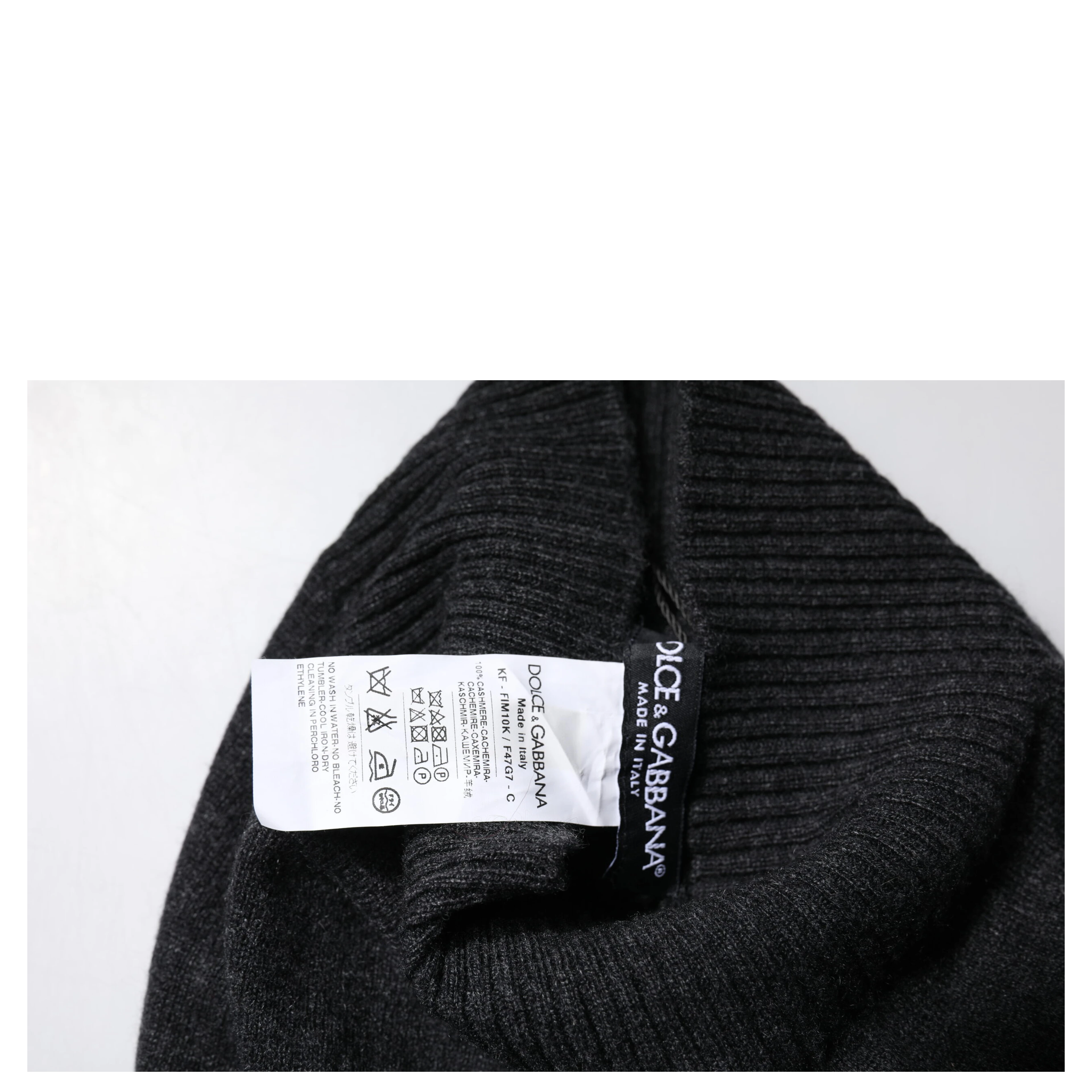 Black Cashmere Knitted Neck Warmer Foulard Scarf