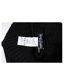 Black Cashmere Knitted Neck Warmer Foulard Scarf