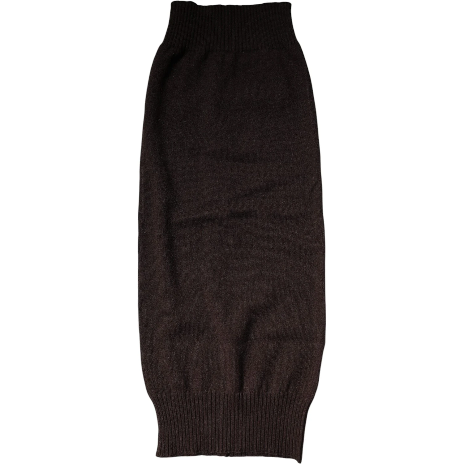 Brown Cashmere Knitted Neck Warmer Foulard Scarf