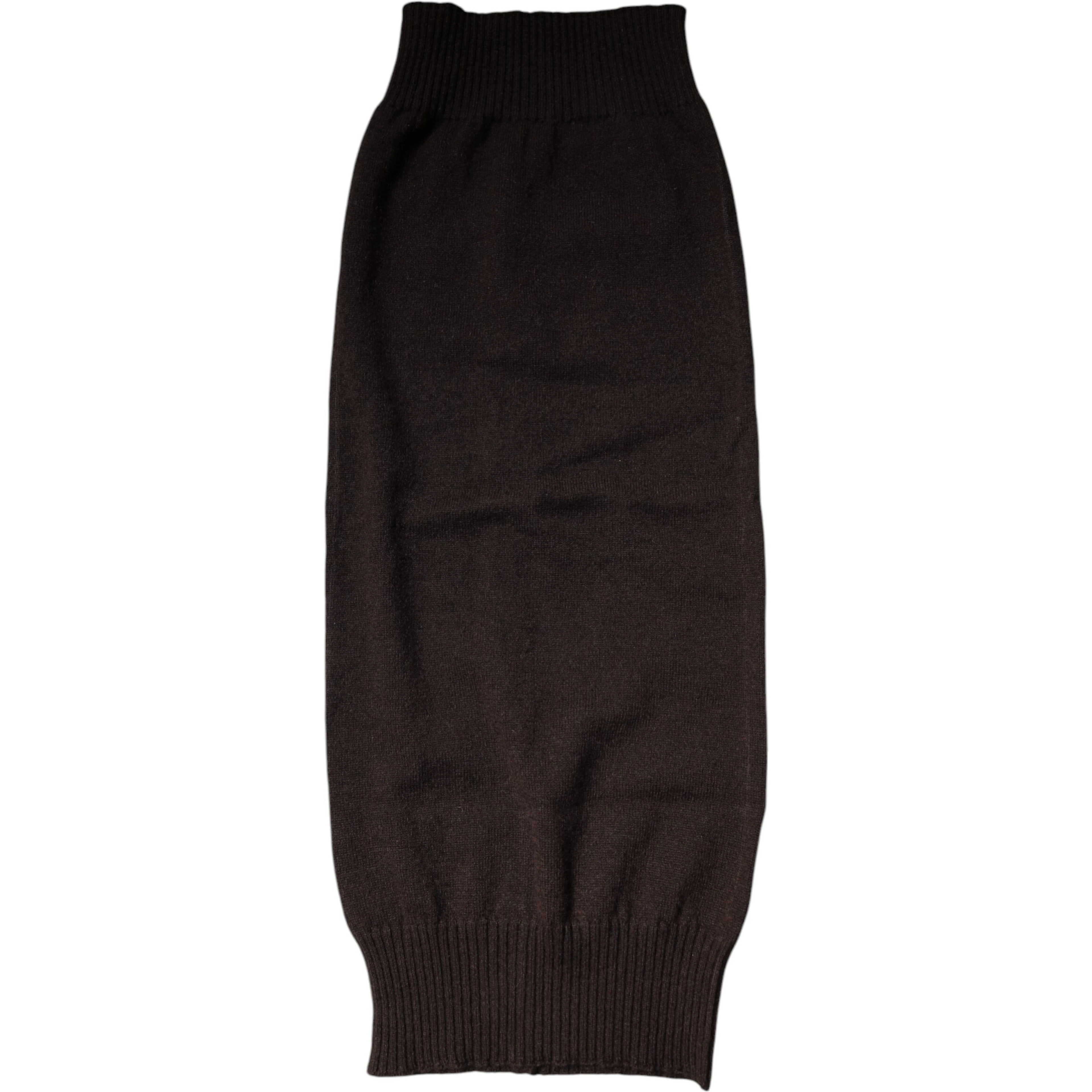 Brown Cashmere Knitted Neck Warmer Foulard Scarf