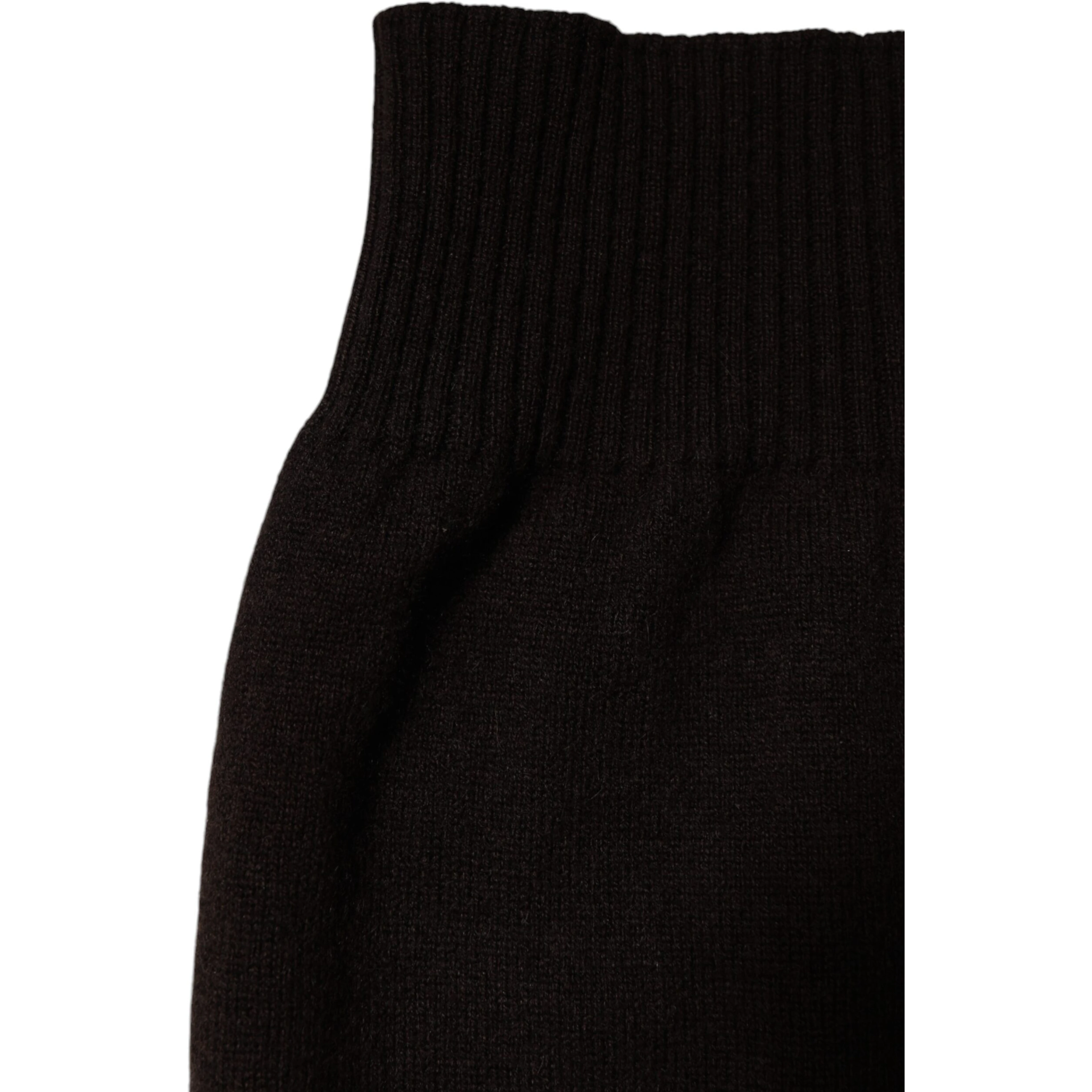 Brown Cashmere Knitted Neck Warmer Foulard Scarf
