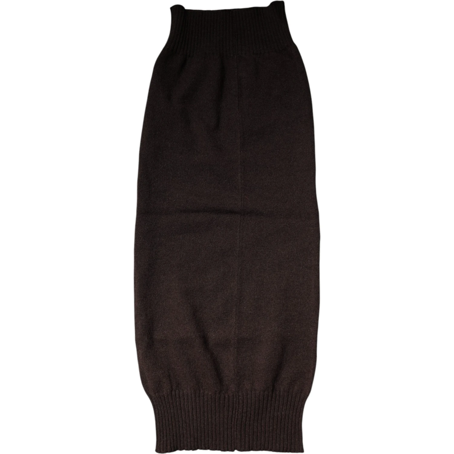 Brown Cashmere Knitted Neck Warmer Foulard Scarf
