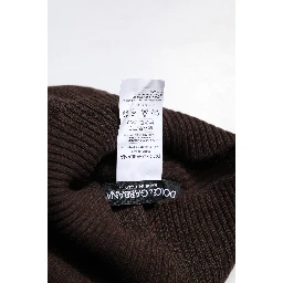 Brown Cashmere Knitted Neck Warmer Foulard Scarf
