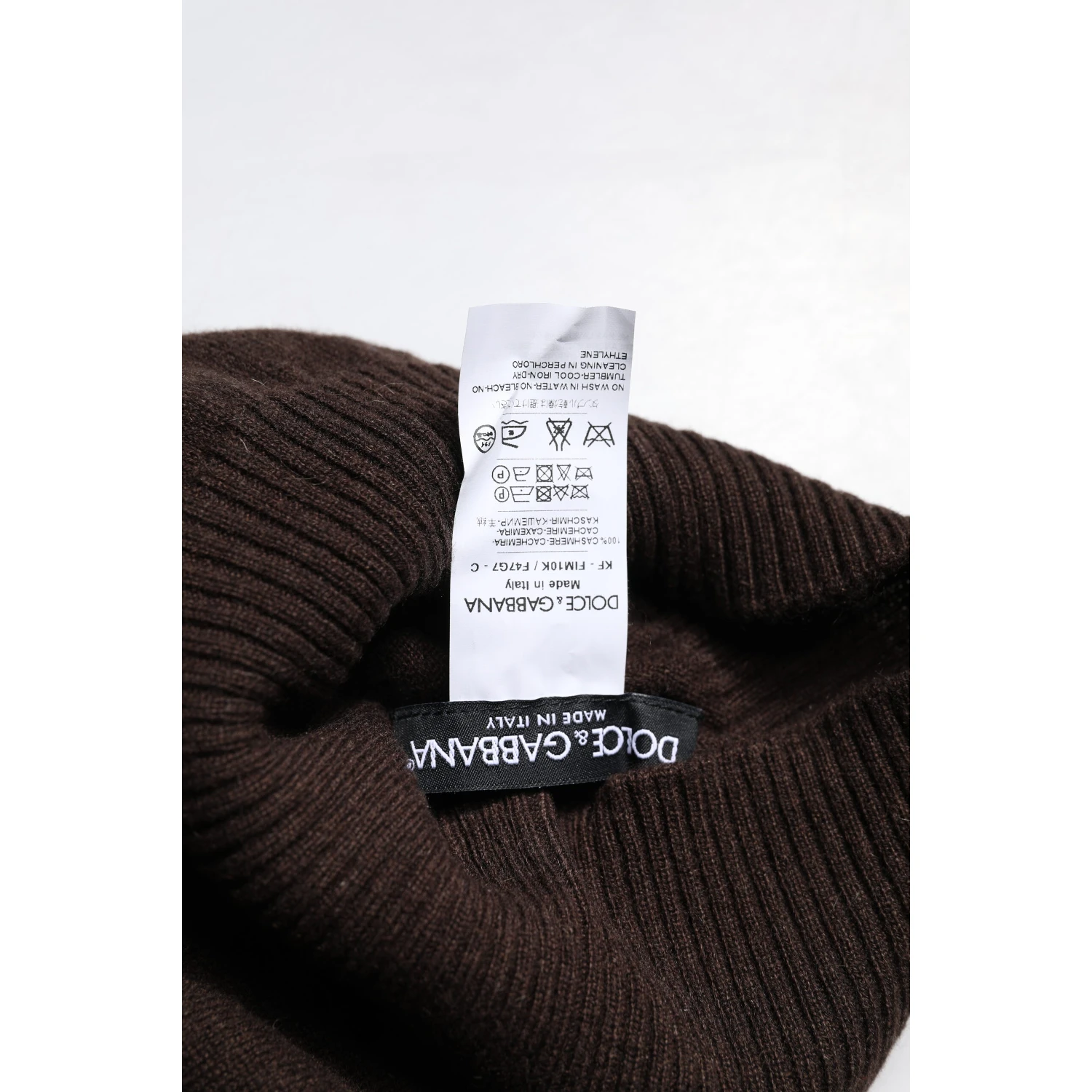 Brown Cashmere Knitted Neck Warmer Foulard Scarf