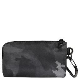 Black Gray Camouflage Logo Plaque Keyring Pouch Bag
