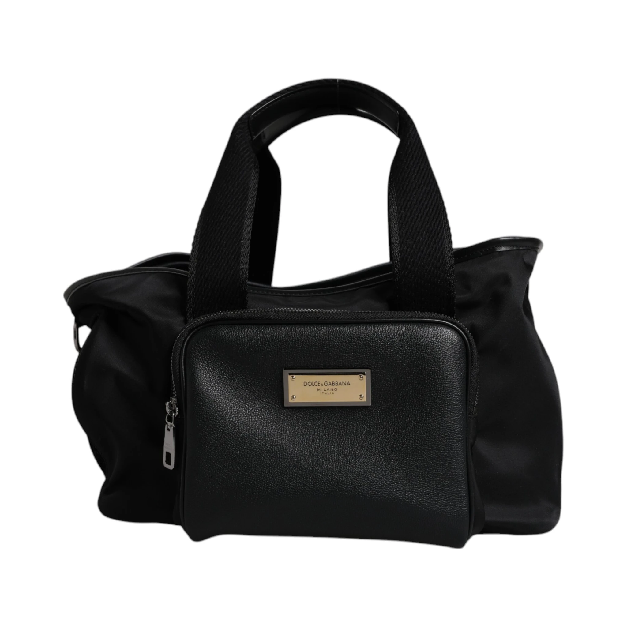 Black Shoulder Strap Pet Carry Logo Plaque Bag