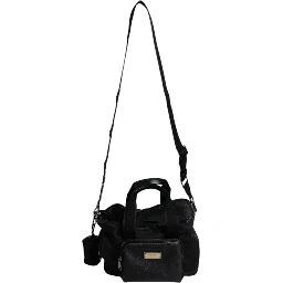 Black Shoulder Strap Pet Carry Logo Plaque Bag