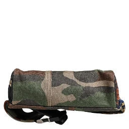 Multicolor Camouflage Patchwork Logo Waist Fanny Pack Bag
