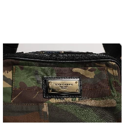 Multicolor Camouflage Patchwork Logo Waist Fanny Pack Bag