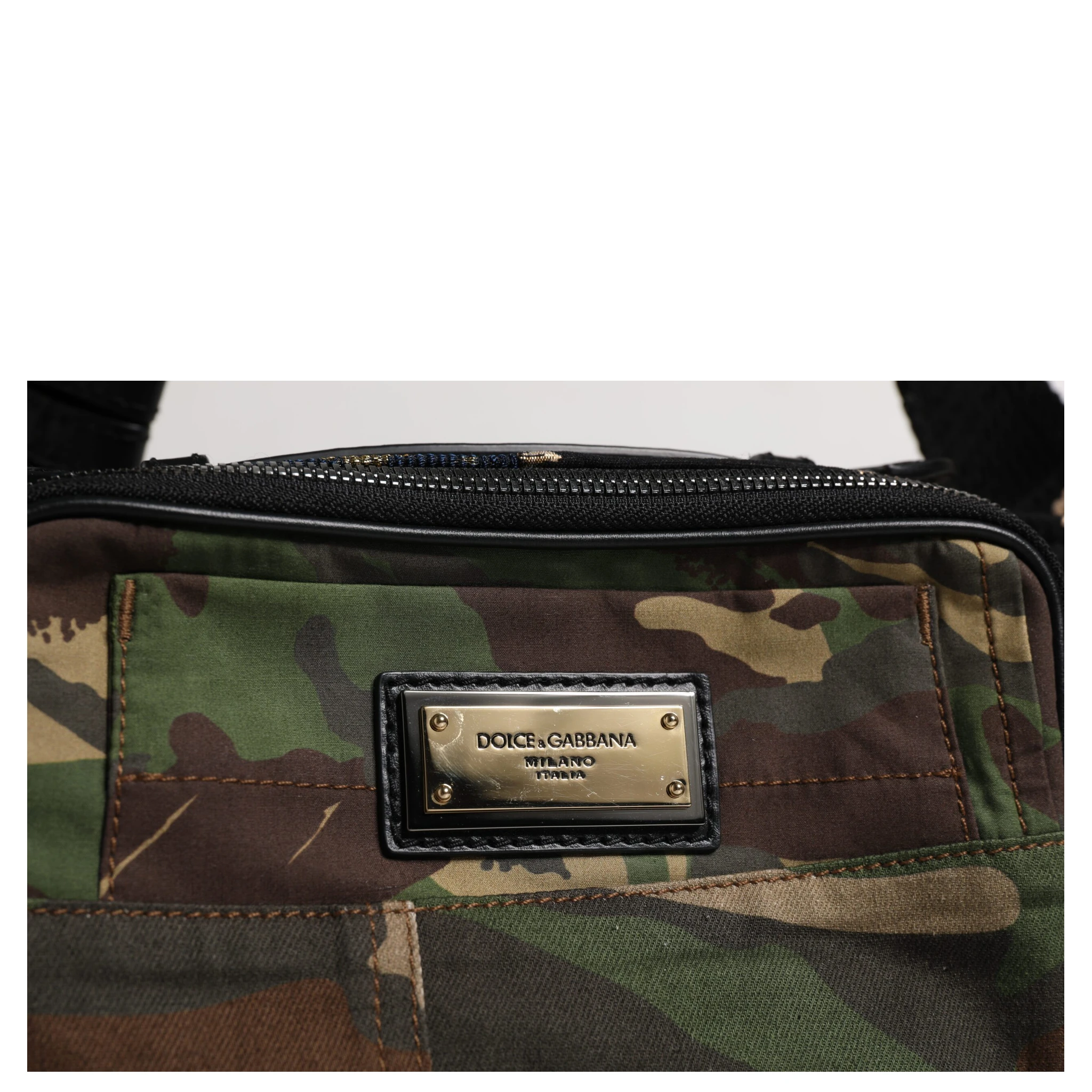 Multicolor Camouflage Patchwork Logo Waist Fanny Pack Bag