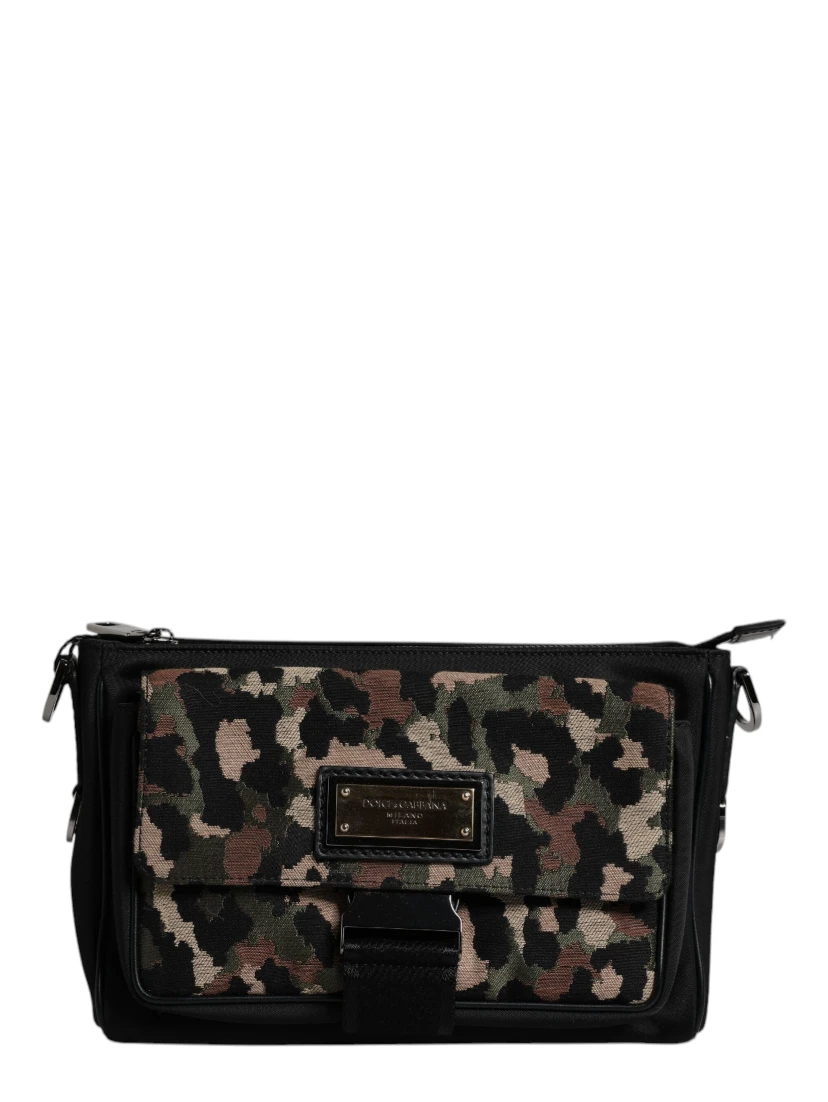 Multicolor Leopard Jacquard Crossbody Bag